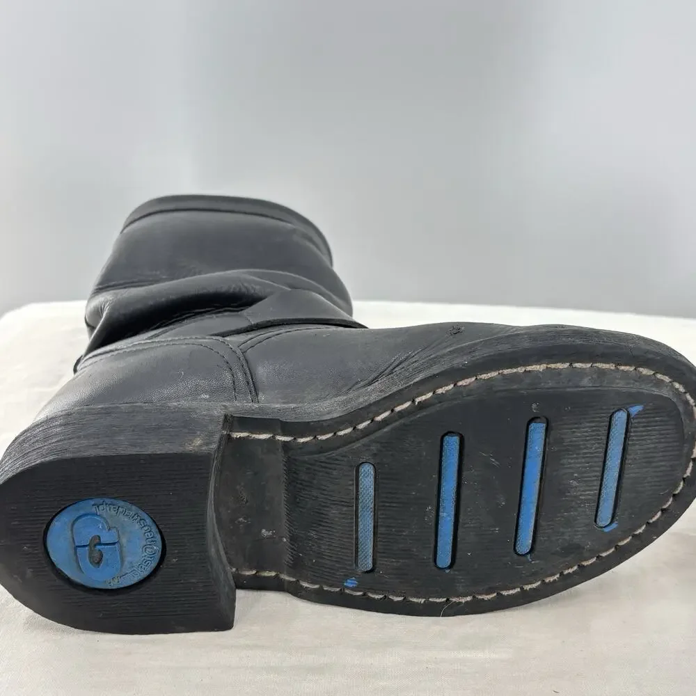 Vtg Triumph Motorcycle Engineer Boots Black Leather Mens 5.5 EU 37 Slovakia